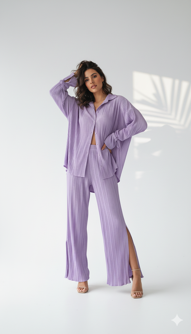 Azure Plissé Lounge Set