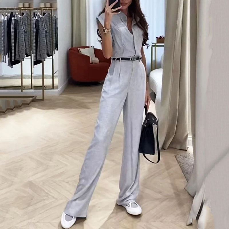 Grijze Comfort Jumpsuit