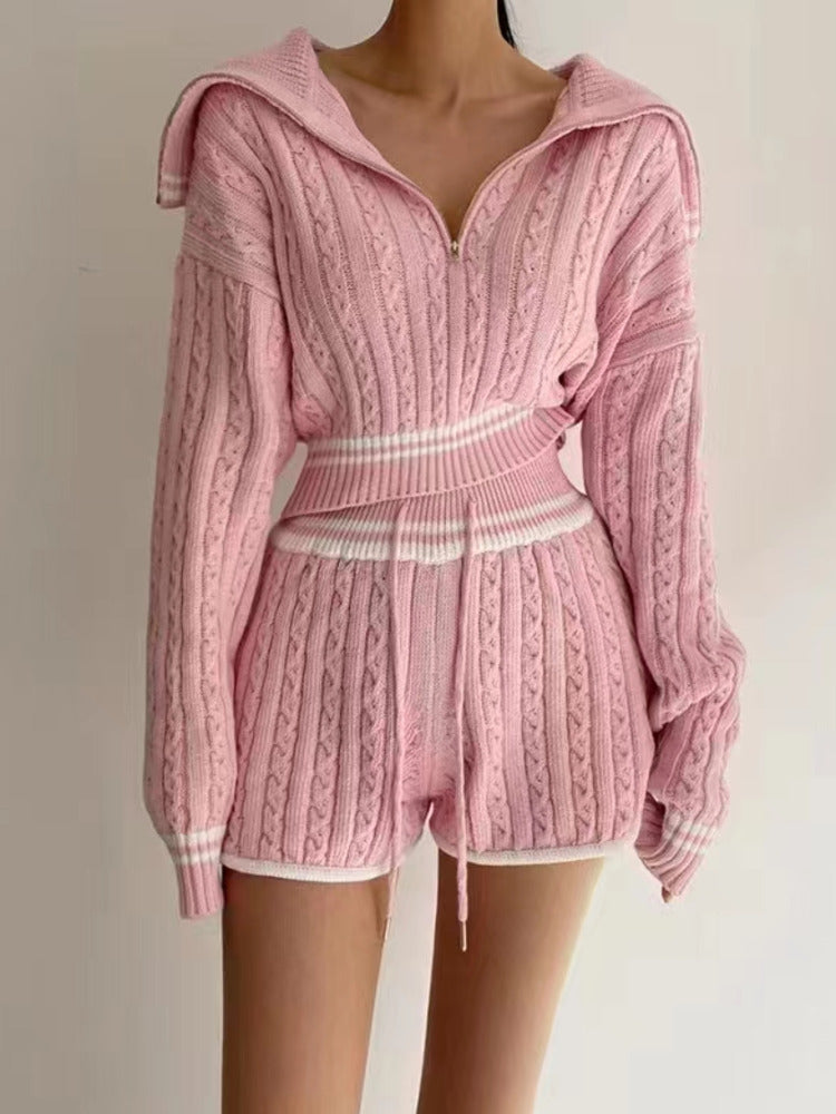 Roze Zomer/Kabel Knit Set