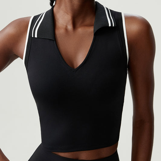 Gym/yoga Inspired Crop – Sportieve klasse met een vleugje retro