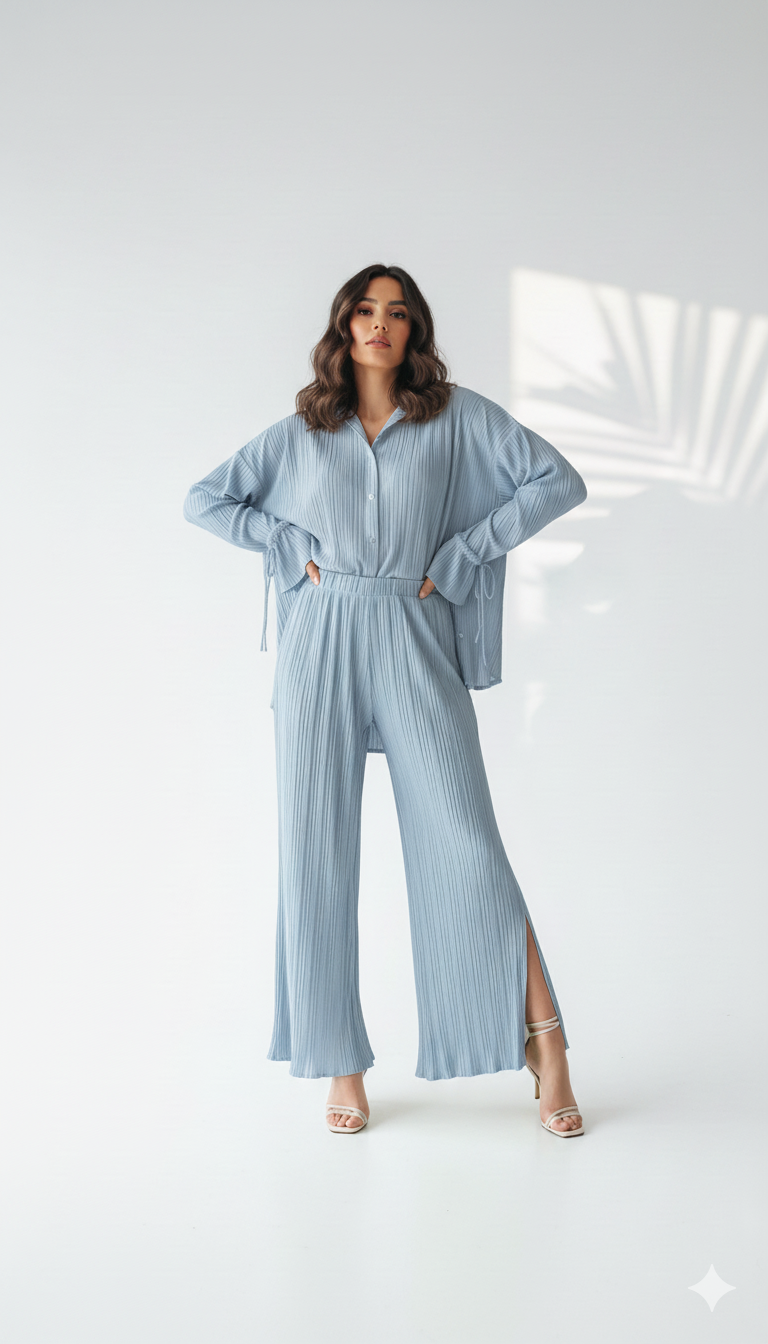 Azure Plissé Lounge Set