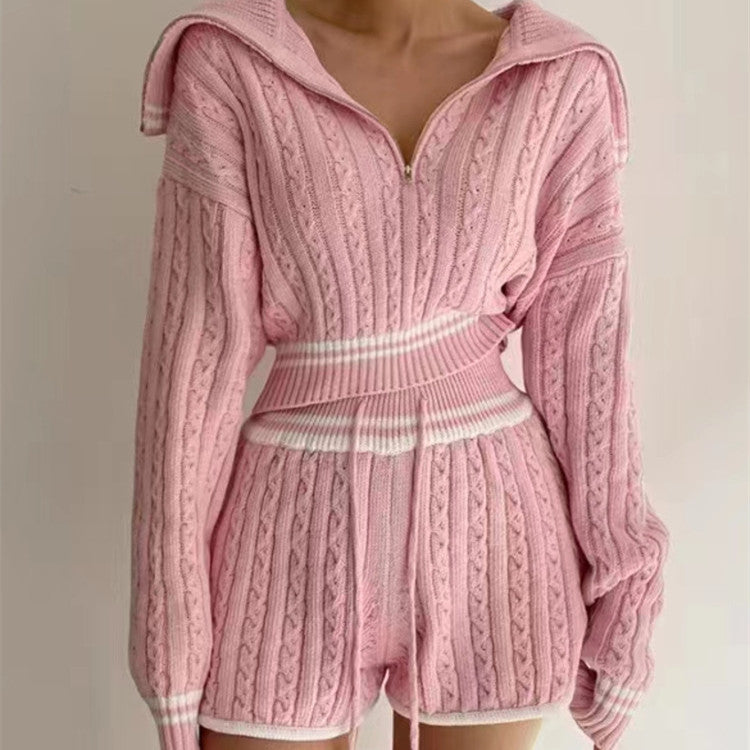 Roze Zomer/Kabel Knit Set